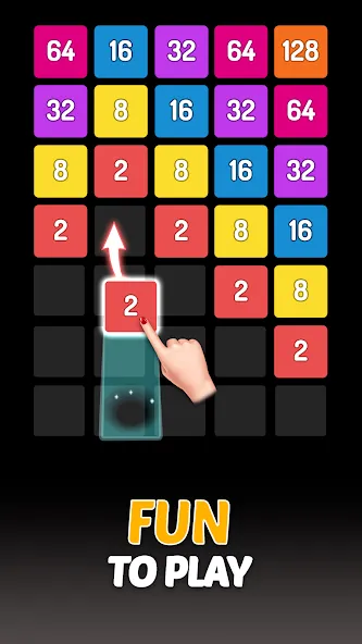X2 Blocks - 2048 Number Game [MOD: без рекламы и бесконечные ходы] Screenshot 1