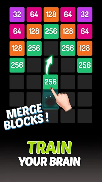 X2 Blocks - 2048 Number Game [MOD: без рекламы и бесконечные ходы] Screenshot 2