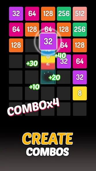 X2 Blocks - 2048 Number Game [MOD: без рекламы и бесконечные ходы] Screenshot 3