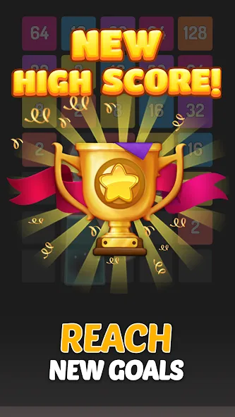 X2 Blocks - 2048 Number Game [MOD: без рекламы и бесконечные ходы] Screenshot 5