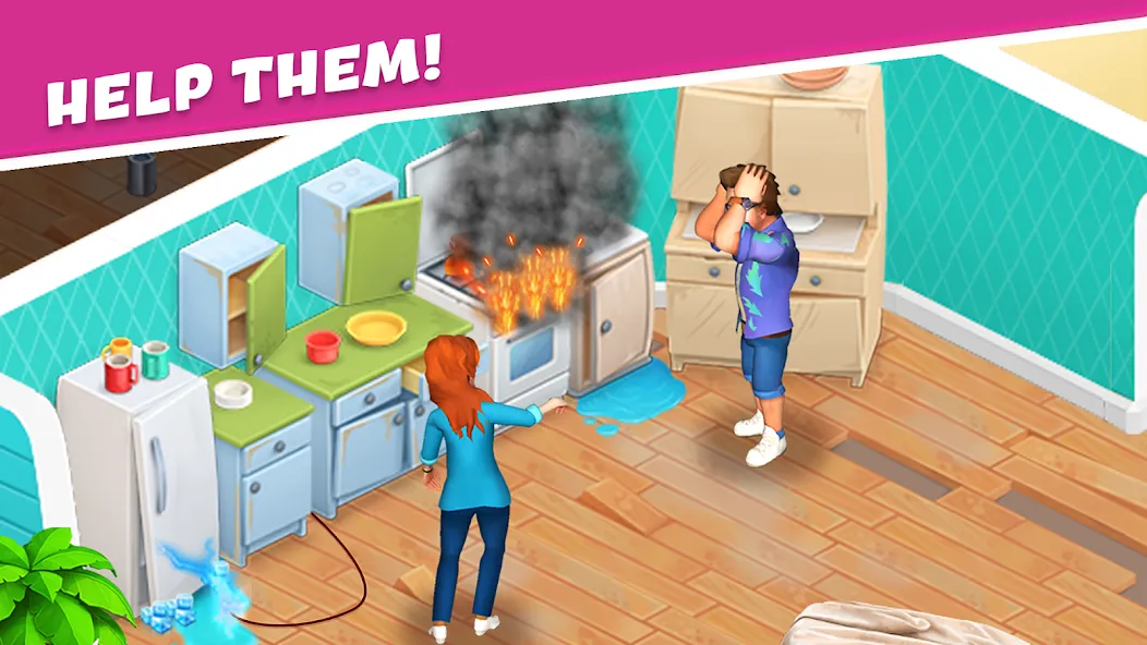 Open House: Match 3 puzzles [MOD: безлимитные монеты и ходы] Screenshot 1