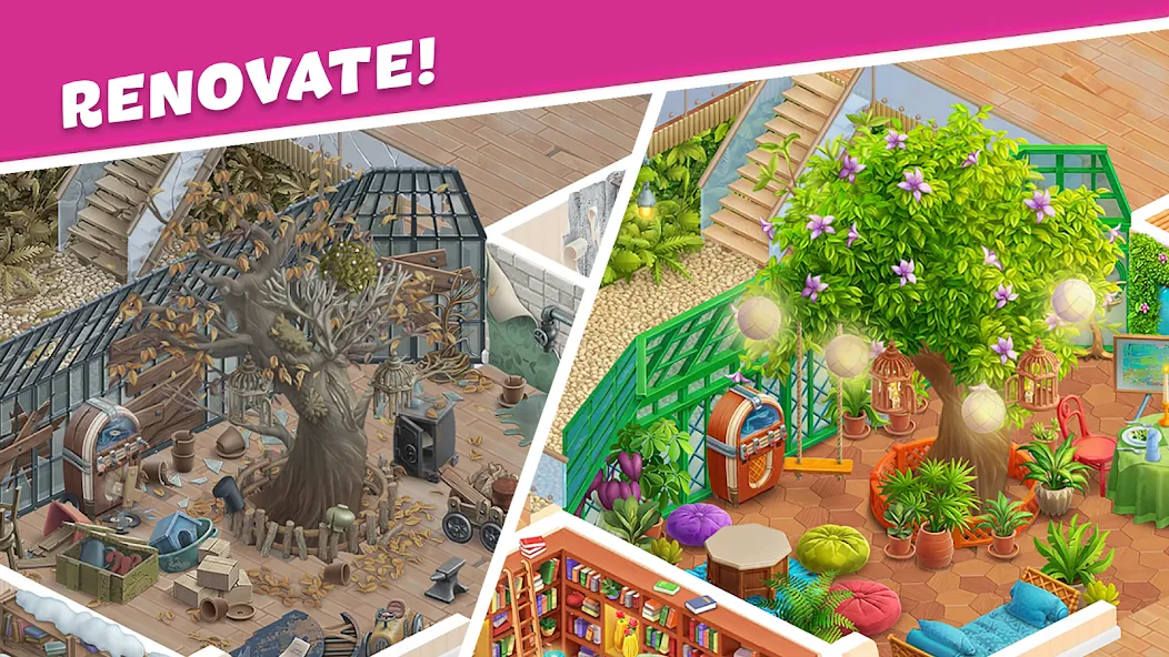 Open House: Match 3 puzzles [MOD: безлимитные монеты и ходы] Screenshot 5