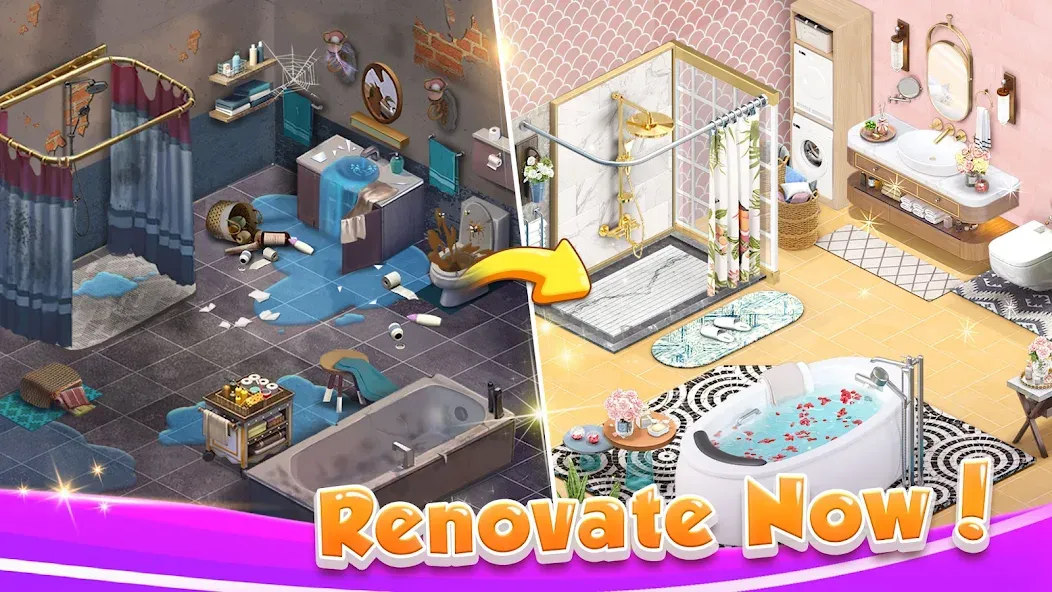 Solitaire Home Design [MOD: безлимитные монеты и все уровни открыты] Screenshot 4