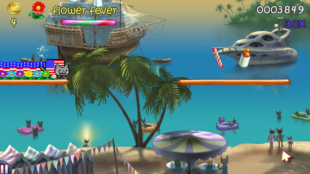 Nyan Cat: Lost In Space [MOD: безлимитные монеты и все бонусы] Screenshot 4