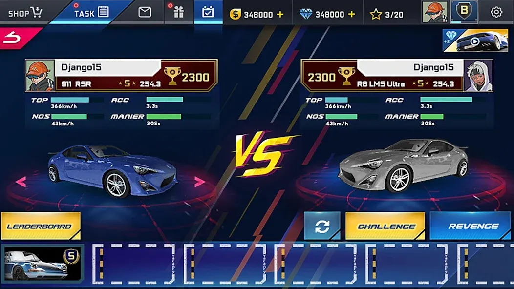Street Racing HD [MOD: безлимитные деньги и все машины открыты] Screenshot 4