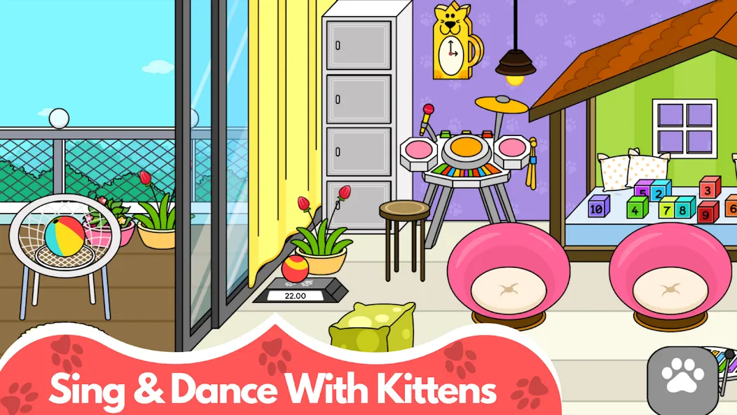 My Cat Town - Cute Kitty Games [MOD: много монет и все предметы открыты] Screenshot 4
