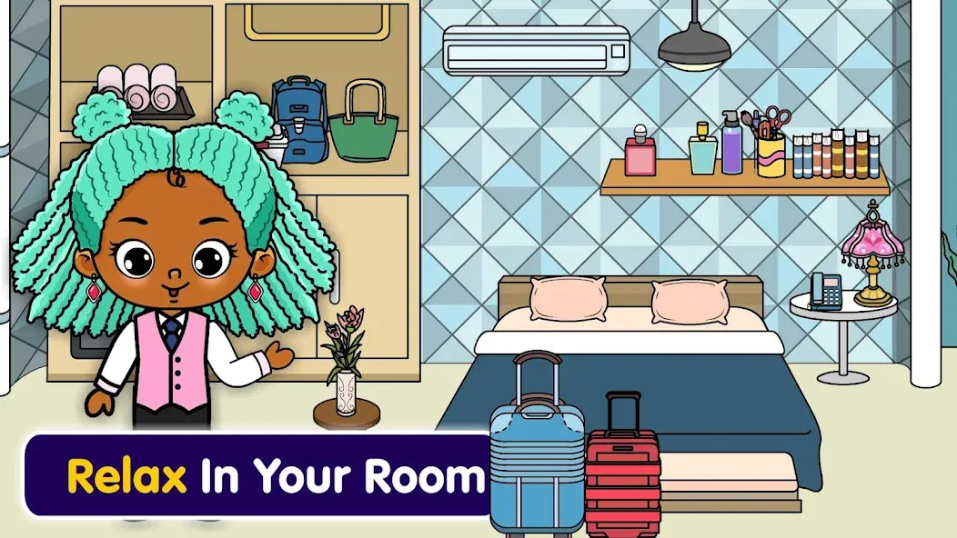 Tizi Town - My Hotel Games [MOD: открыты все номера и бесконечные деньги] Screenshot 1