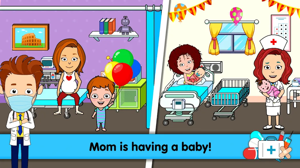 My Hospital Town Doctor Games [MOD: безлимитные деньги и всё открыто] Screenshot 2