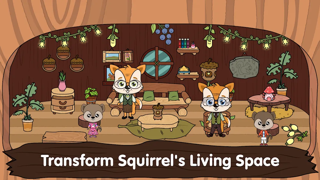 Animal Town - My Squirrel Home [MOD: безлимитные монеты и все предметы] Screenshot 1