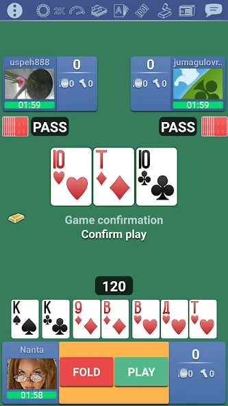 Thousand 1000 Online card game [MOD: много монет и бонусов] Screenshot 1