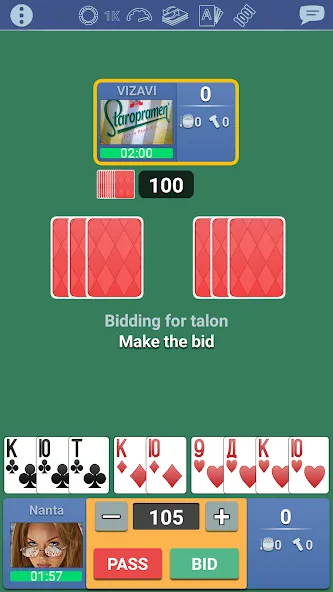 Thousand 1000 Online card game [MOD: много монет и бонусов] Screenshot 3
