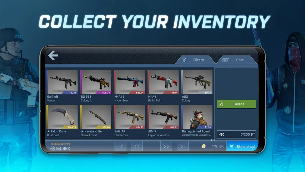 Case Opener - skins simulator [MOD: много монет и все скины] Screenshot 4