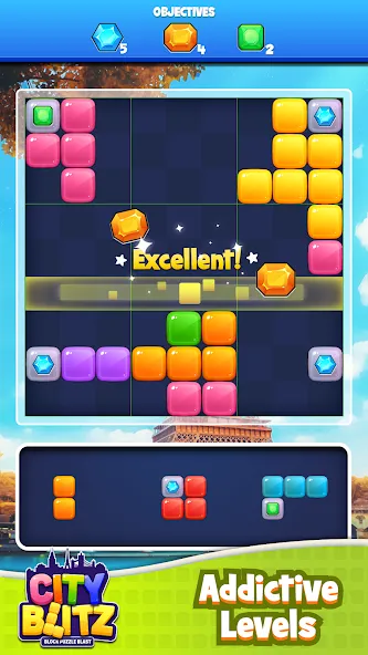 City Blitz-Block Puzzle Blast [MOD: безлимитные монеты и все уровни] Screenshot 1