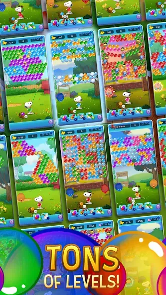 Bubble Shooter - Snoopy POP! [MOD: безлимитные жизни и монеты] Screenshot 3