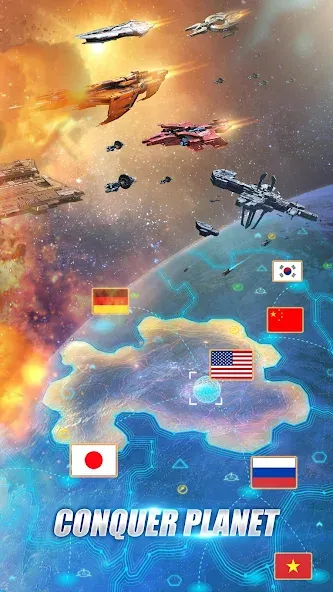 Galaxy Battleship [MOD: безлимитные ресурсы и мощный флот] Screenshot 4