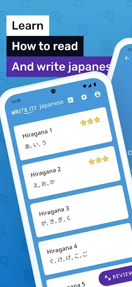 Write It! Japanese [MOD: разблокированы все уроки иероглифов] Screenshot 1