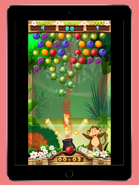 Fruits Shooter Pop [MOD: безлимитные жизни и усилители] Screenshot 4