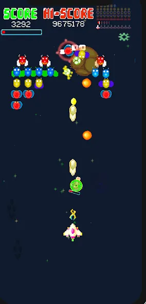 Galaxiga Retro Arcade Action [MOD: безлимитные деньги и усиленное оружие] Screenshot 3
