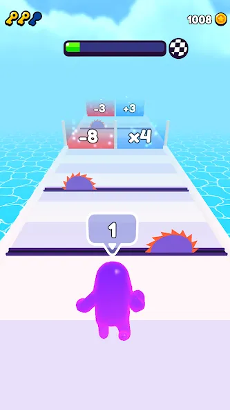 Join Blob Clash 3D: Mob Runner [MOD: безлимитные деньги и все скины] Screenshot 1