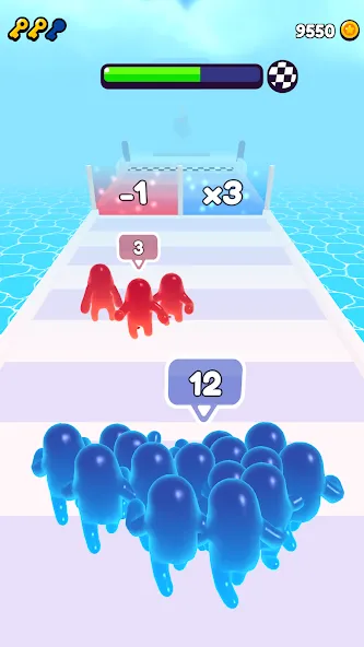 Join Blob Clash 3D: Mob Runner [MOD: безлимитные деньги и все скины] Screenshot 3