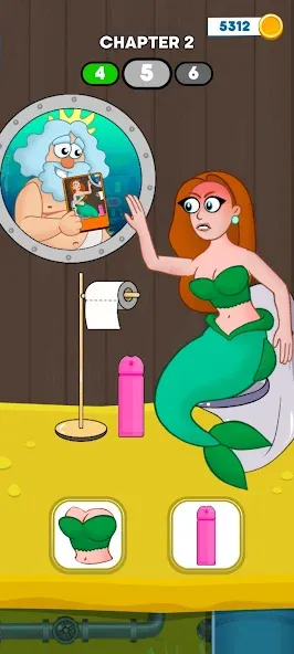 Neptune vs Mermaid: Fish Prank [MOD: безлимитные монеты и рыбы] Screenshot 3