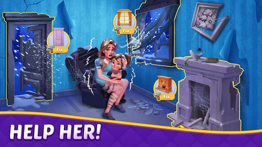 Matching Story - Puzzle Games [MOD: безлимитные подсказки и ходы] Screenshot 1