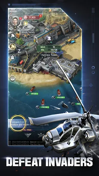 Gunship Battle Total Warfare [MOD: безлимитные ресурсы и усиленный флот] Screenshot 4