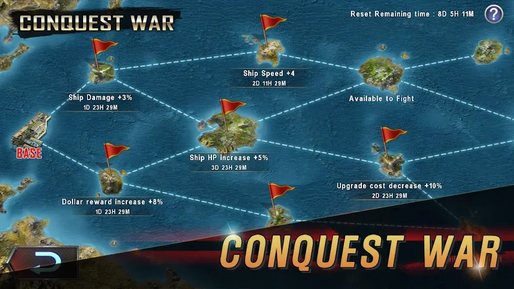 WARSHIP BATTLE:3D World War II [MOD: безлимитные деньги и боеприпасы] Screenshot 4