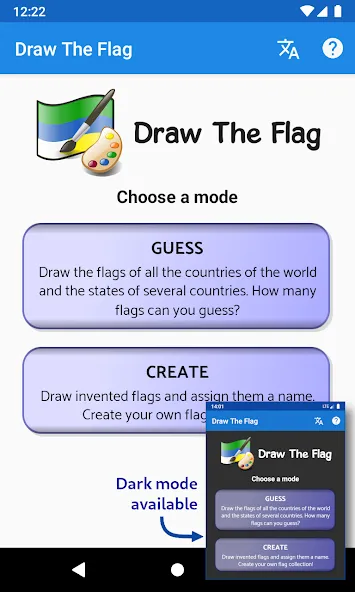 Draw The Flag - Quiz &amp; Maker [MOD: все флаги разблокированы и без рекламы] Screenshot 1