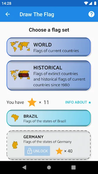 Draw The Flag - Quiz &amp; Maker [MOD: все флаги разблокированы и без рекламы] Screenshot 2