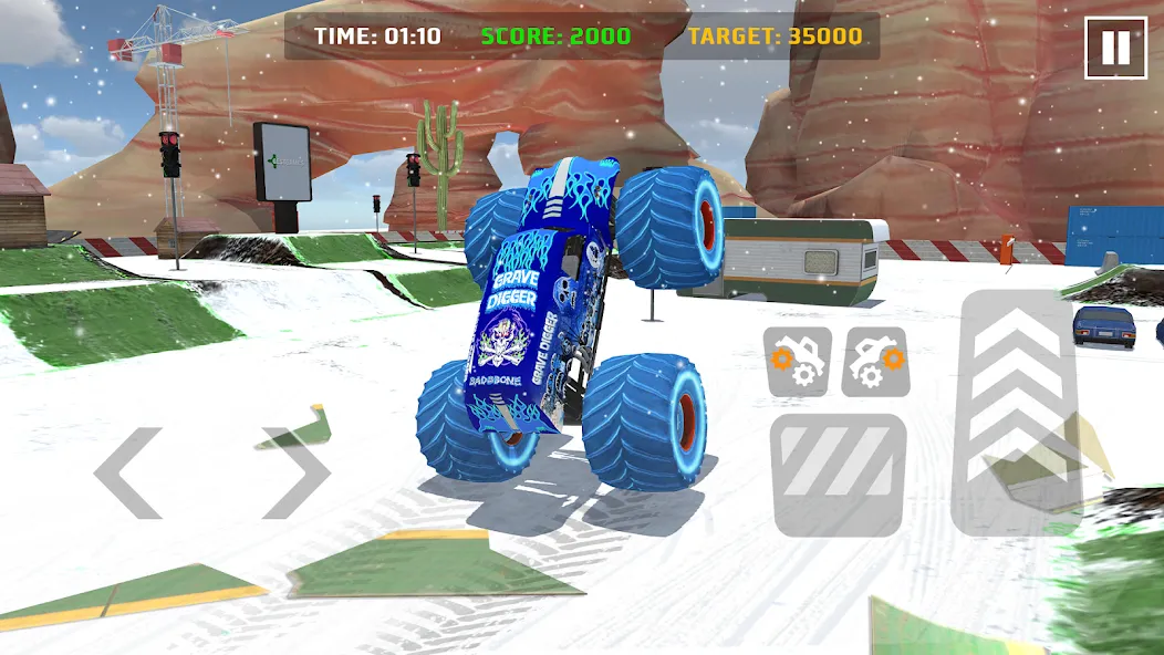 Car Games: Monster Truck Stunt [MOD: безлимитные деньги и топливный запас] Screenshot 1