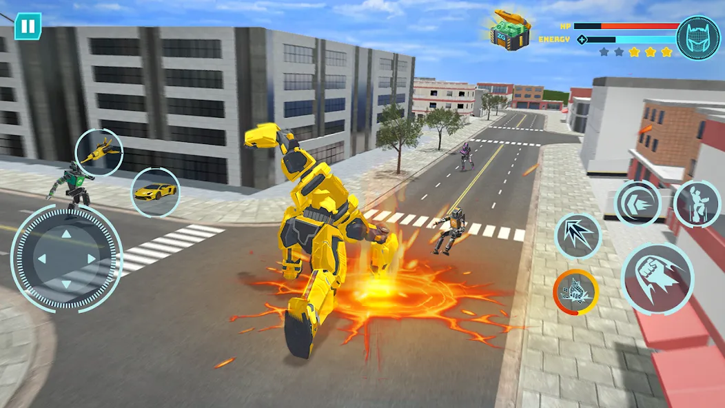Robot Game: Transform &amp; Fight [MOD: безлимитные деньги и мощные роботы] Screenshot 4