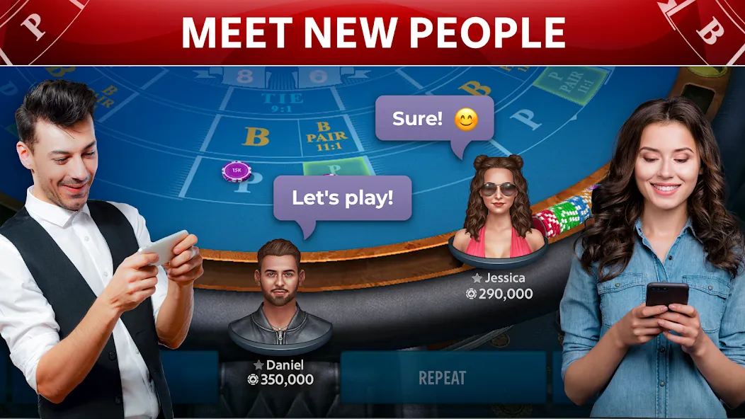 Baccarat Online: Baccarist [MOD: безлимитные фишки и открыты все столы] Screenshot 1