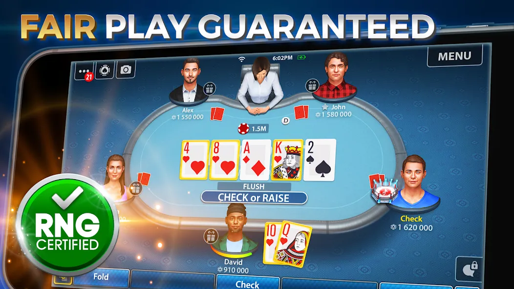Texas Hold'em Poker: Pokerist [MOD: безлимитные фишки и премиум открыт] Screenshot 1