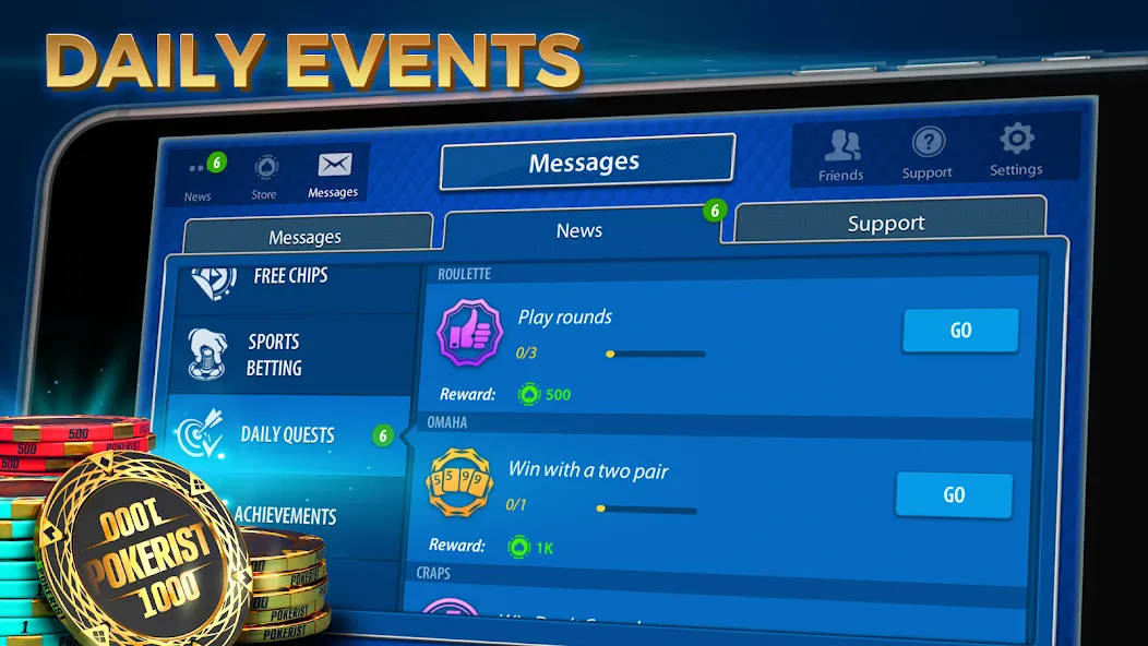 Texas Hold'em Poker: Pokerist [MOD: безлимитные фишки и премиум открыт] Screenshot 3