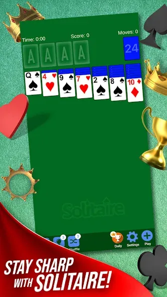 Solitaire + Card Game by Zynga [MOD: без рекламы и безлимитные подсказки] Screenshot 1