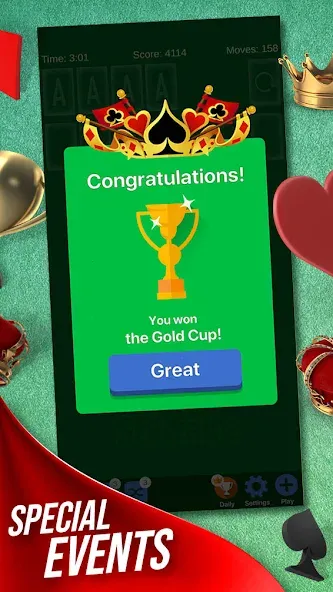Solitaire + Card Game by Zynga [MOD: без рекламы и безлимитные подсказки] Screenshot 3