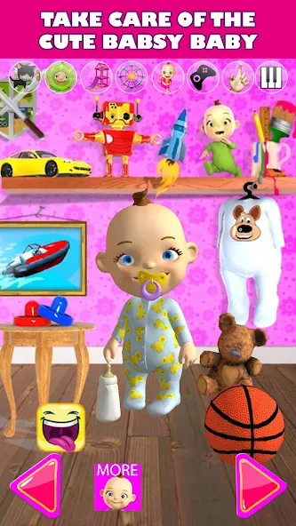 Talking Babsy Baby [MOD: без рекламы и все функции открыты] Screenshot 1