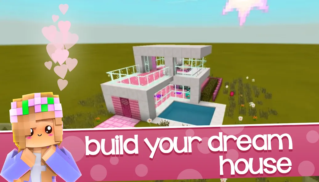 Kawaii Craft World [MOD: милые блоки и безграничное строительство] Screenshot 1