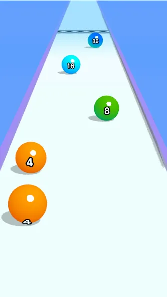 Ball Run 2048: merge number [MOD: без рекламы и много монет] Screenshot 1