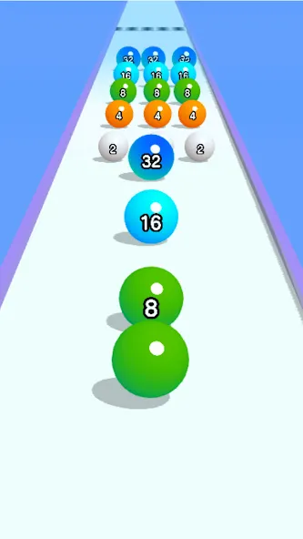 Ball Run 2048: merge number [MOD: без рекламы и много монет] Screenshot 2