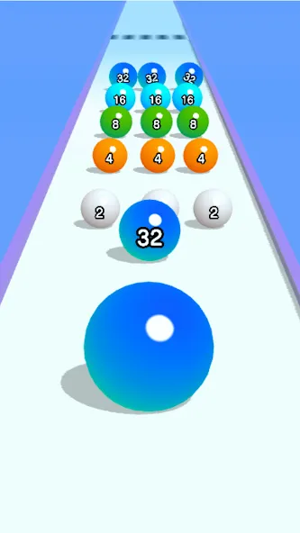 Ball Run 2048: merge number [MOD: без рекламы и много монет] Screenshot 3