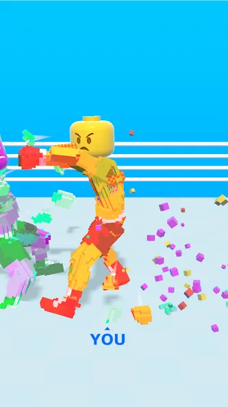 Block Fighter: Boxing Battle [MOD: безлимитные деньги и улучшенные бойцы] Screenshot 2