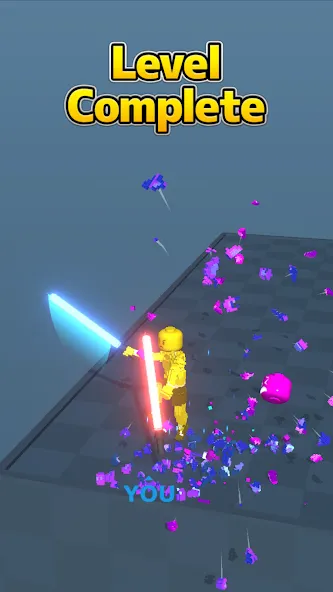 Block Gladiator 3D: sword duel [MOD: безлимитные деньги и алмазы] Screenshot 2