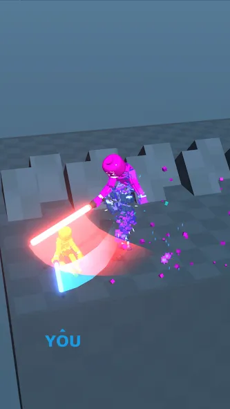 Block Gladiator 3D: sword duel [MOD: безлимитные деньги и алмазы] Screenshot 3