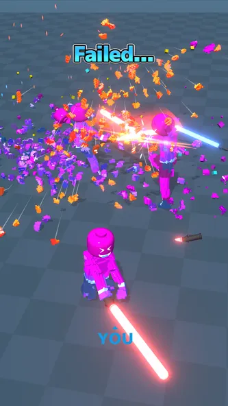 Block Gladiator 3D: sword duel [MOD: безлимитные деньги и алмазы] Screenshot 4