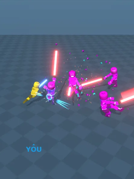 Block Gladiator 3D: sword duel [MOD: безлимитные деньги и алмазы] Screenshot 5