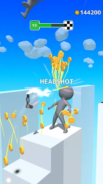 Gun Sprint [MOD: много денег и быстрое прохождение] Screenshot 3