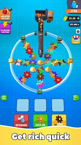 Gear Clicker [MOD: безлимитные монеты и ускоренная прокачка] Screenshot 5