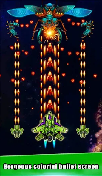 Galaxy Attack - space shooting [MOD: безлимитные деньги и патроны] Screenshot 4